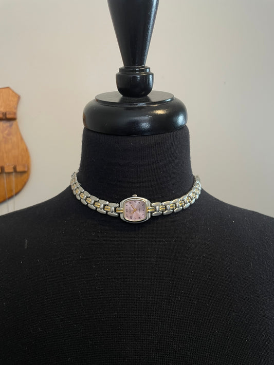 Pink Watch Choker