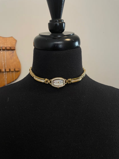 Gold Watch Choker