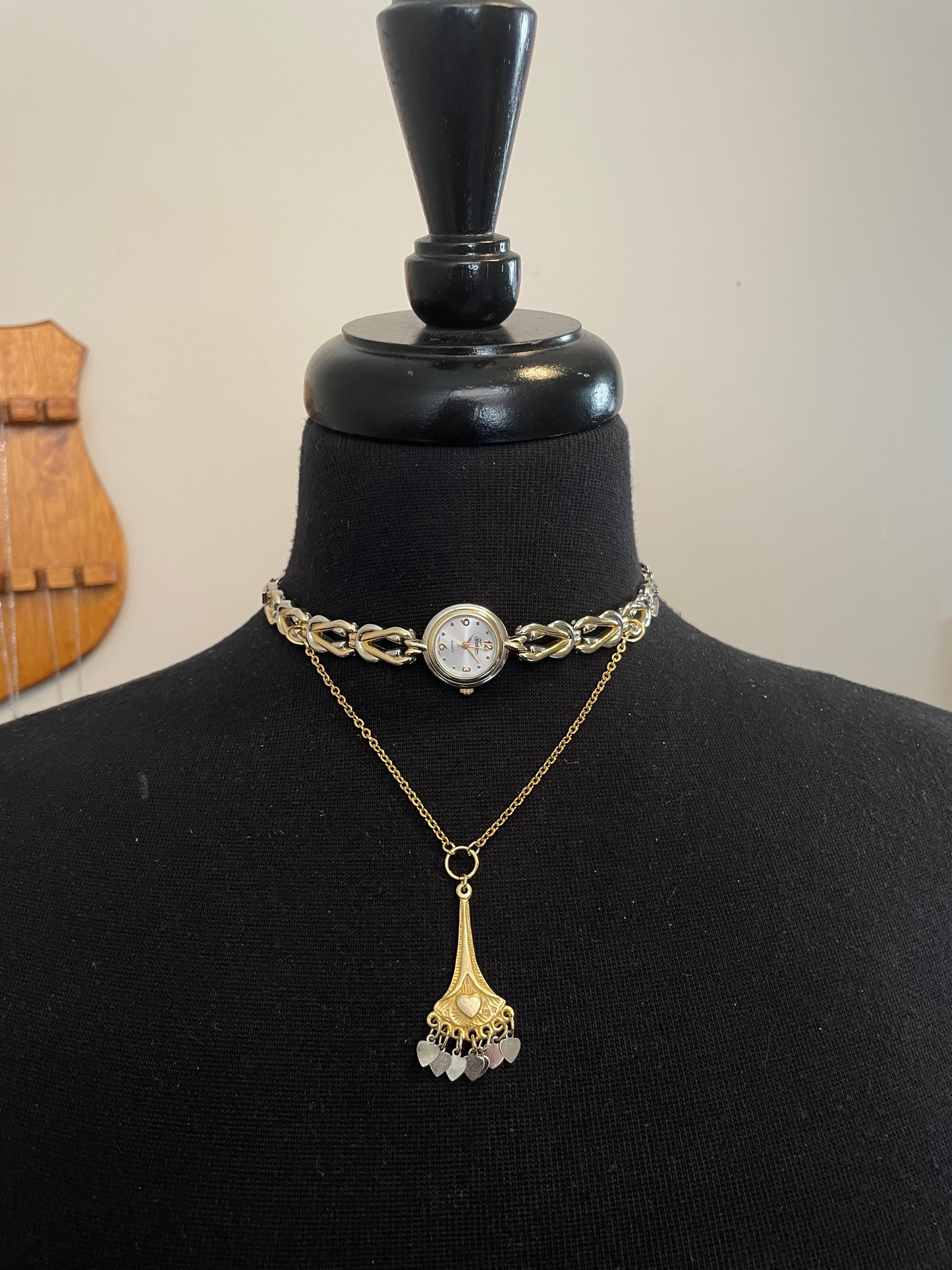 Two Tone Watch Choker